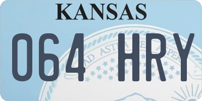 KS license plate 064HRY