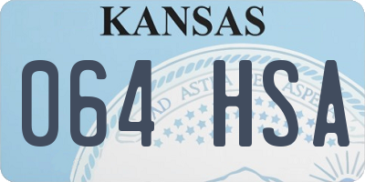 KS license plate 064HSA