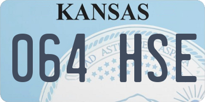 KS license plate 064HSE
