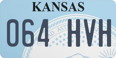 KS license plate 064HVH