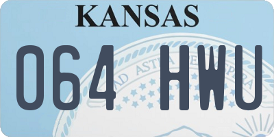 KS license plate 064HWU