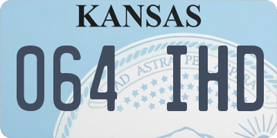 KS license plate 064IHD