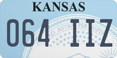 KS license plate 064IIZ