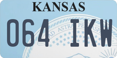 KS license plate 064IKW