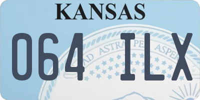 KS license plate 064ILX