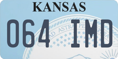 KS license plate 064IMD
