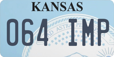 KS license plate 064IMP