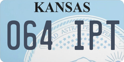 KS license plate 064IPT