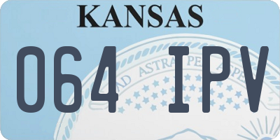 KS license plate 064IPV