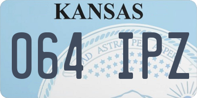 KS license plate 064IPZ