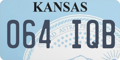 KS license plate 064IQB