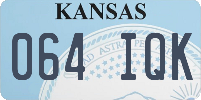 KS license plate 064IQK