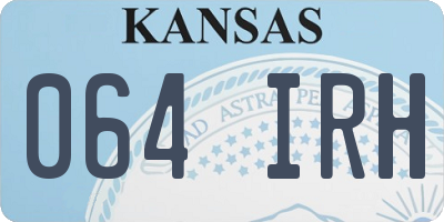 KS license plate 064IRH