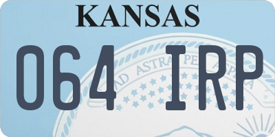 KS license plate 064IRP