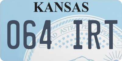 KS license plate 064IRT