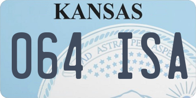 KS license plate 064ISA