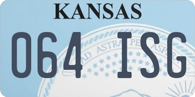 KS license plate 064ISG