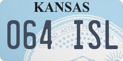 KS license plate 064ISL