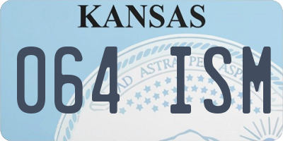 KS license plate 064ISM