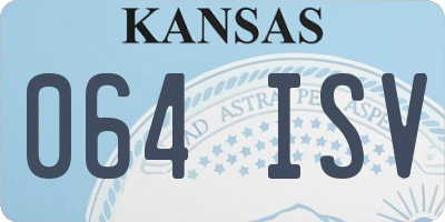 KS license plate 064ISV