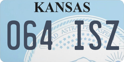 KS license plate 064ISZ