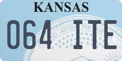 KS license plate 064ITE