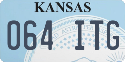 KS license plate 064ITG