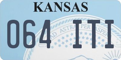 KS license plate 064ITI