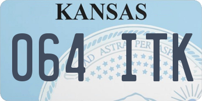 KS license plate 064ITK