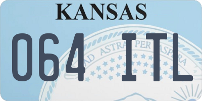 KS license plate 064ITL
