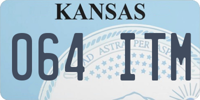KS license plate 064ITM