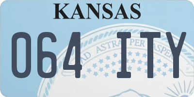 KS license plate 064ITY