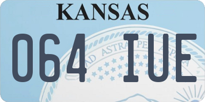 KS license plate 064IUE