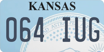 KS license plate 064IUG