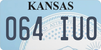 KS license plate 064IUO
