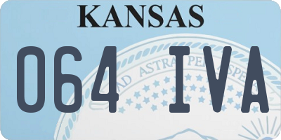 KS license plate 064IVA