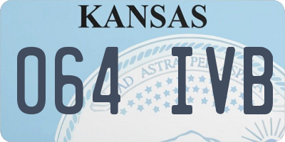 KS license plate 064IVB