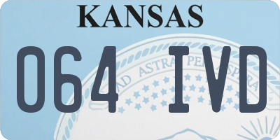 KS license plate 064IVD