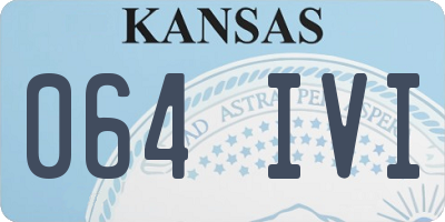 KS license plate 064IVI