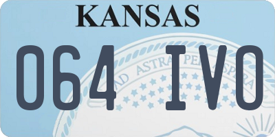 KS license plate 064IVO