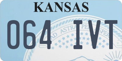 KS license plate 064IVT