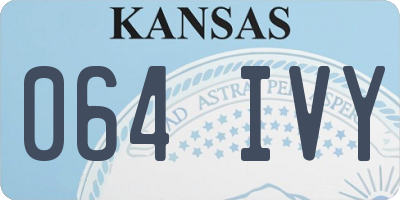 KS license plate 064IVY