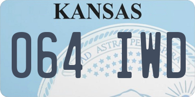 KS license plate 064IWD