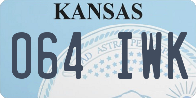 KS license plate 064IWK
