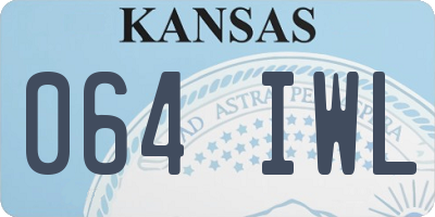 KS license plate 064IWL
