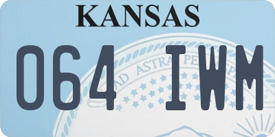 KS license plate 064IWM