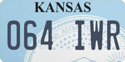 KS license plate 064IWR