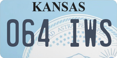 KS license plate 064IWS