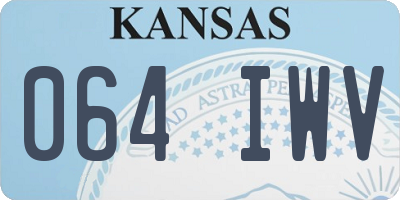 KS license plate 064IWV