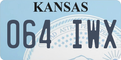 KS license plate 064IWX